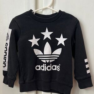 Adidas Kids Black and White Star Sweatshirt